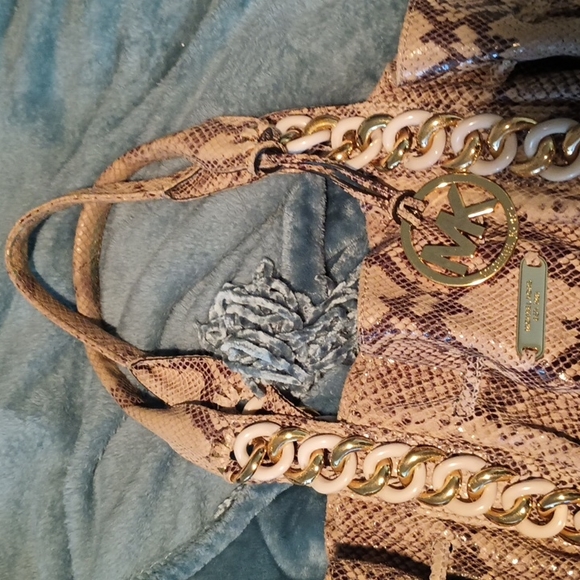 Python Snakeskin Michael Kors hobo bag - Picture 3 of 7